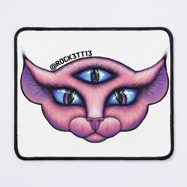 Item preview, Three Eyed Cat (Logo for Rockett Art) designed and sold by Rockett-Art.
