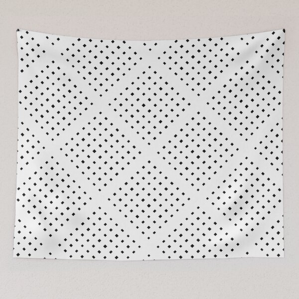 Item preview, Criss Cross Angled Line Pattern in White with Black designed and sold by Neil Feigeles.