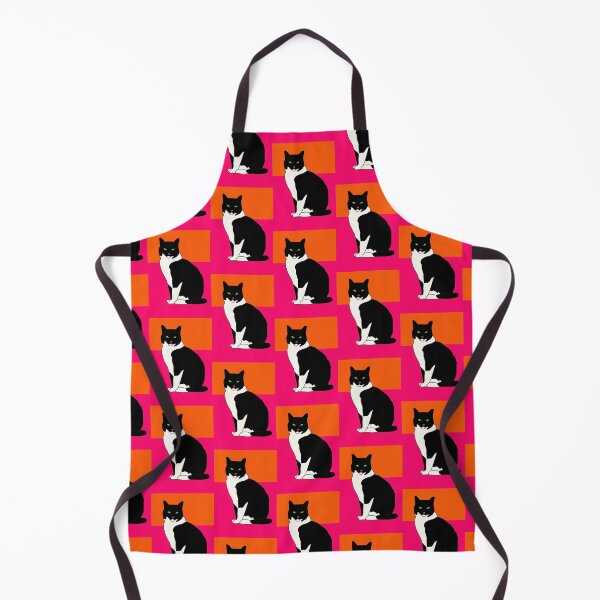 Item preview, Black and white retro cat designed and sold by BonnieButterfly.