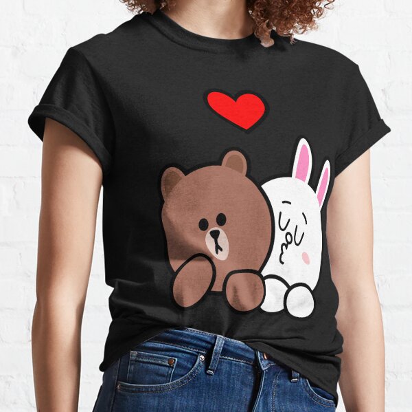 Brown bear and Cony in love Classic T-Shirt