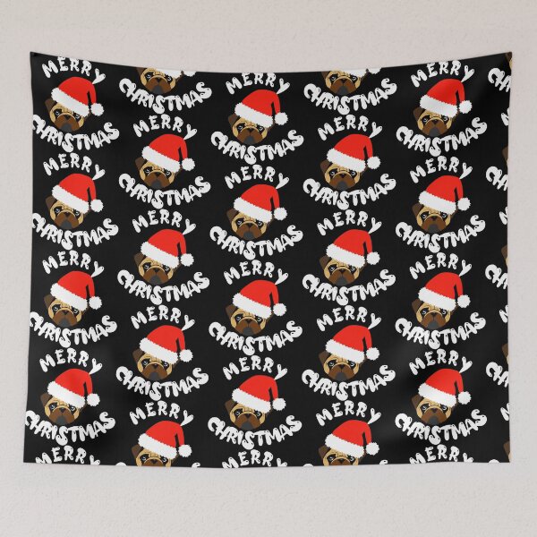 Item preview, Merry Christmas Pug  designed and sold by Louise Bastard.