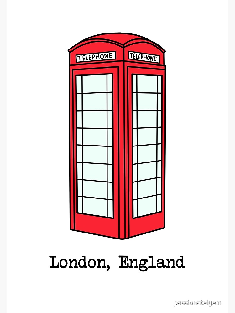 Disover London England Phone Booth Premium Matte Vertical Poster