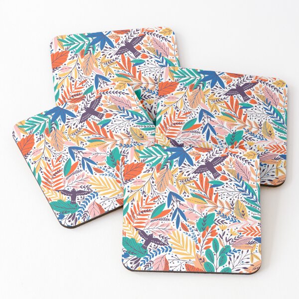 Item preview, Bright Botanical with Flying Birds designed and sold by Griffletta.