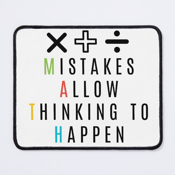 Item preview, Mistakes allow thinking to Happen-Math Teacher designed and sold by Oreo2020 Creations.