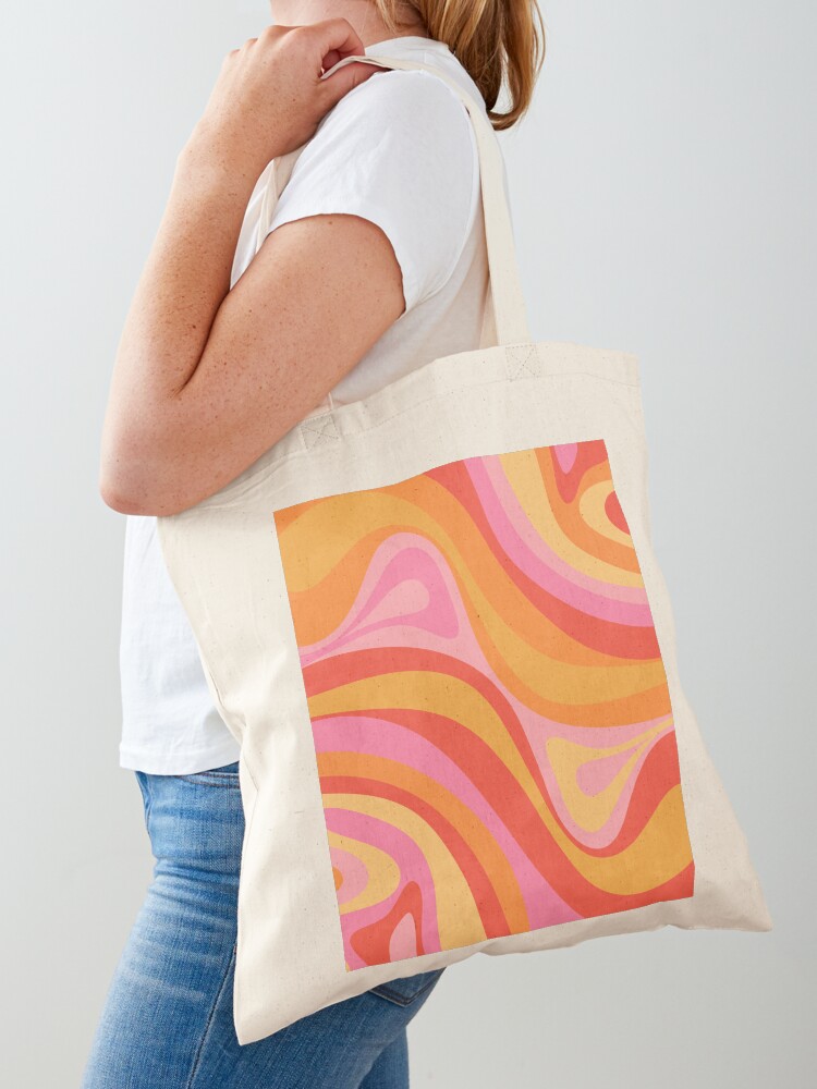 New Groove Retro Swirl Abstract Pattern Pink Orange Yellow New Groove Retro Swirl Abstract Pattern Pink Orange Yellow