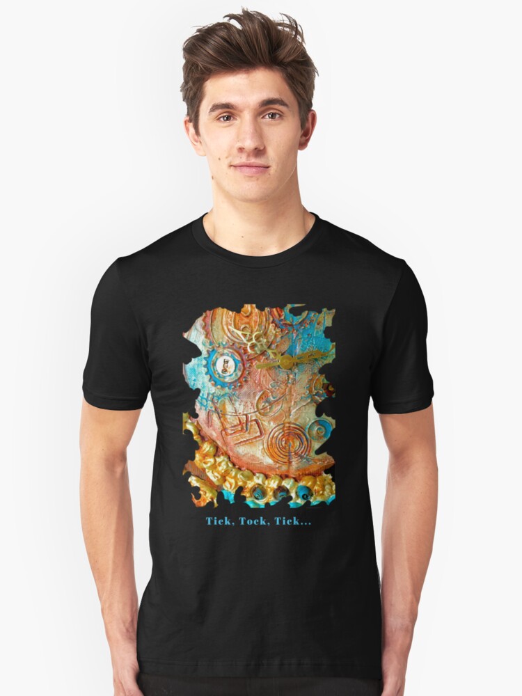 Alternate view of COOL STEAMPUNK - TICK TOCK TICK Slim Fit T-Shirt