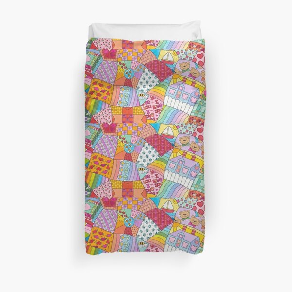 Enchanted Fairy-tale Crazy Quilt Duvet Cover