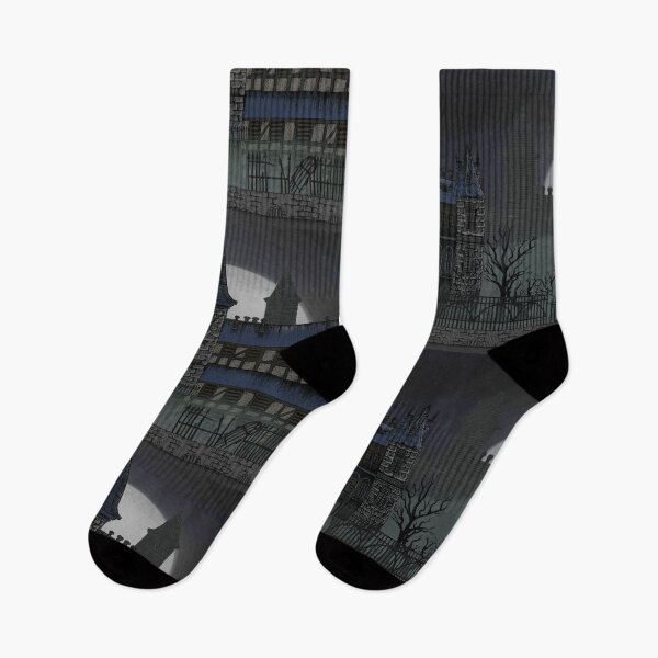Item preview, Scary Halloween Mansion Cityscape | Blades In The Dark Fanart | Six Towers | Art by Bradley Owens designed and sold by wavelengthss.