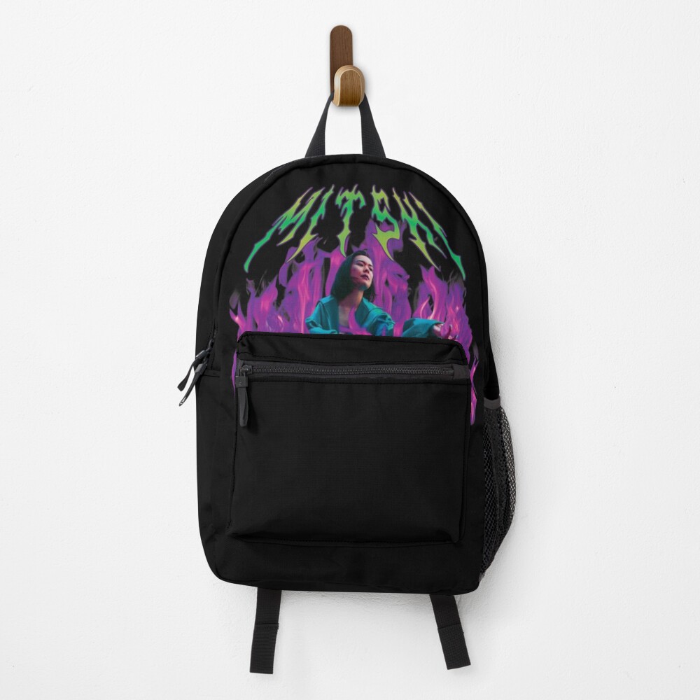 heavy metal mitski with flames Backpack
