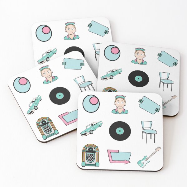 Item preview, Icons of the 1950s Americana Diner Retro Era Sticker Pack #1 of 2 Journals Diaries Scrapbooking Sticker Books  designed and sold by Hanlar.