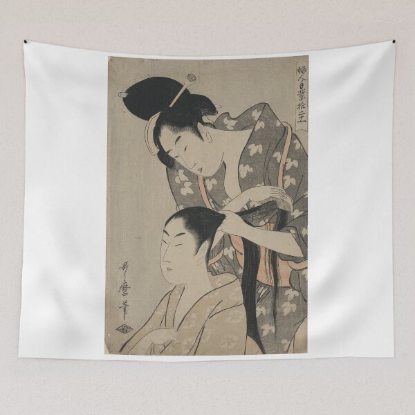 Item preview, Tying hair - Utamaro Utagawa - 1798 designed and sold by CrankyOldDude.