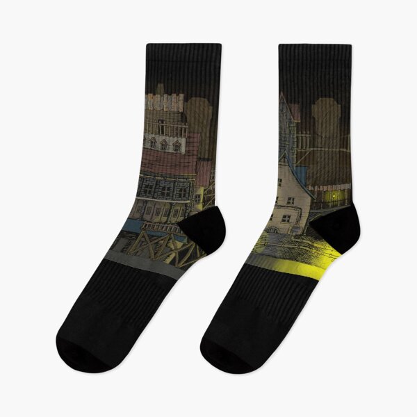 Item preview, Steampunk Downtown Cityscape | Blades In The Dark | Crow's Foot | Art by Bradley Owens designed and sold by wavelengthss.