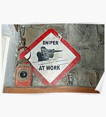Scharfschütze bei der Arbeit Poster