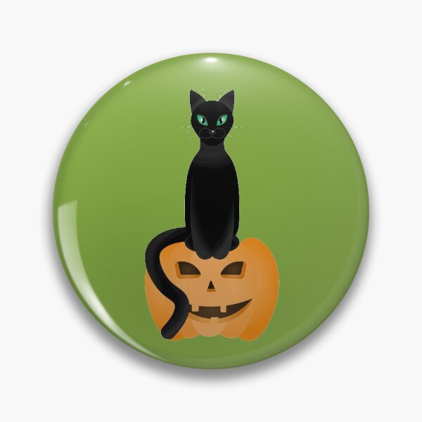Artikelvorschau, schwarze katze auf einem kürbis in halloween entworfen und verkauft von LetoHi.