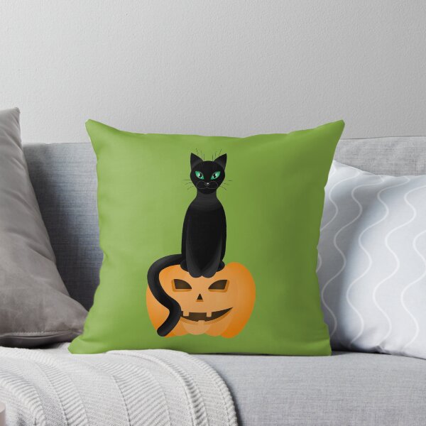 Item preview, gato negro en una calabaza en halloween designed and sold by LetoHi.