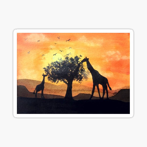Item preview, Safari Silhouette designed and sold by WallaceColor.