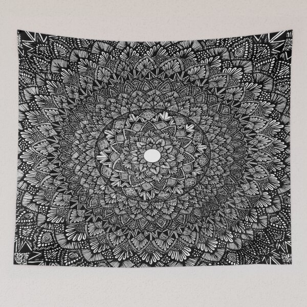 Item preview, Black & White mandala #6 designed and sold by Carina Kay.