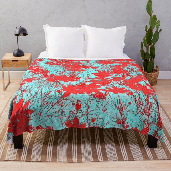 Item preview, FLoral Motives with Red Flowers on The Light Blue Background designed and sold by IraNiva.