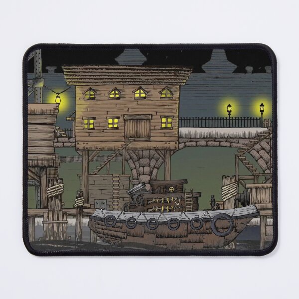 Item preview, The docks Steampunk Cityscape | Blades In The Dark | Coalridge | Art by Bradley Owens designed and sold by wavelengthss.