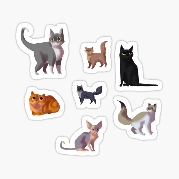 Kitten Pattern Stickers Redbubble - mutie the cat roblox