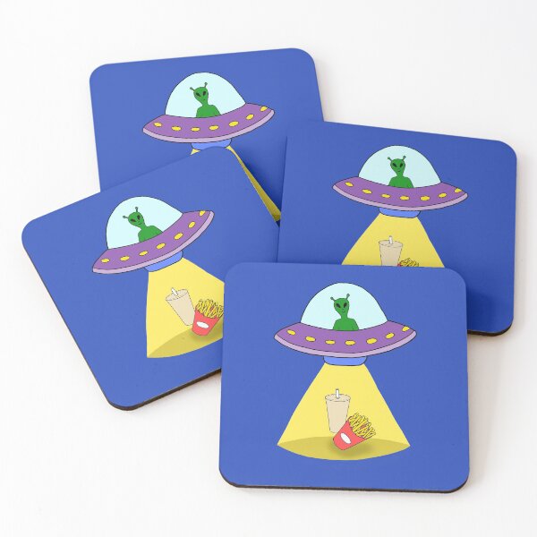 Item preview, Ufo Abducting Junk Food designed and sold by Lizzamour.