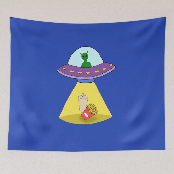 Item preview, Ufo Abducting Junk Food designed and sold by Lizzamour.