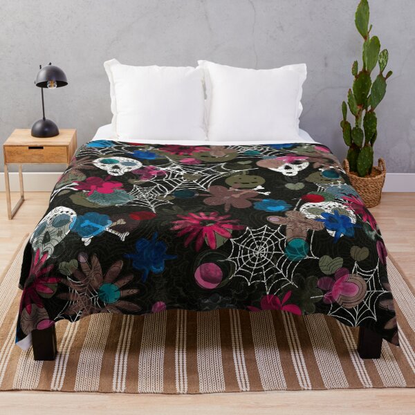 Item preview, skulls and flowers designed and sold by Marianna Tankelevich.