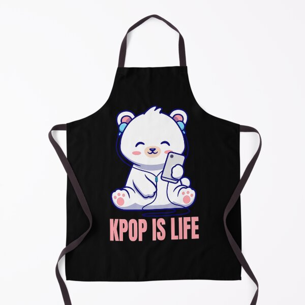 Item preview, KPOP is Life Kawaii White Bear Music Earbuds designed and sold by M3G4MERCH.