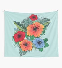 Hawaiian Flowers Wall Tapestry