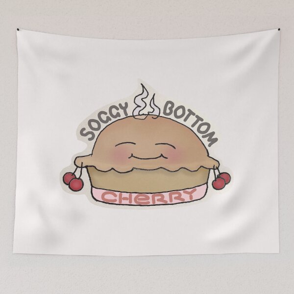 Item preview, Funny Soggy Bottom Cherry Kawaii Pie - Baking Is My Thing Hobby designed and sold by ViewerEqualsPhoton.