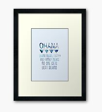 Ohana Means Family Framed Print