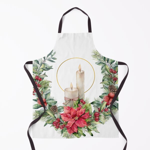 Item preview, Edwardian Watercolor Candle Wreath designed and sold by Starlett Designs.