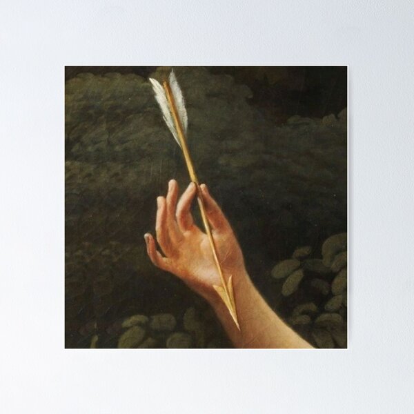 Item preview, Woman Holding Gold Arrow  designed and sold by Bellathewilde.