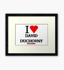 I Love David Duchovny Framed Print