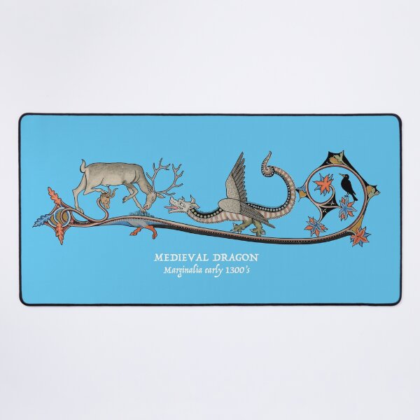 Item preview, Medieval Dragon fighting a Stag designed and sold by ebrawne.