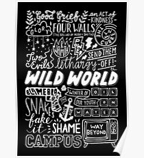 WILD WORLD - SONG TITLES (DARK) Poster