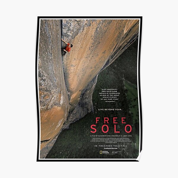 Alex Honnold Flyer chirashi Sanni McCandless : Free Solo Movie Mini Poster 