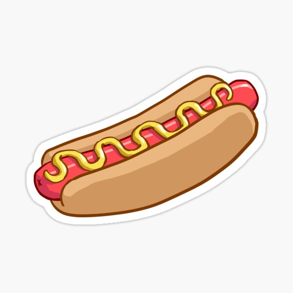 Hot Dog Cartoon Sticker for Sale by Chloebb30