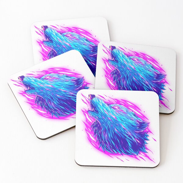 Item preview, Illustrated Colorful Abstract Wolf designed and sold by DIYarts.