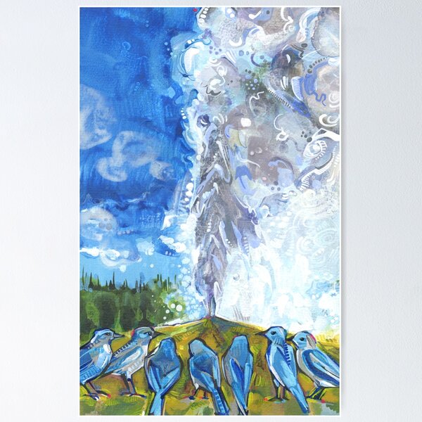 Item preview, Old Faithful with Bluebirds designed and sold by Gwenn Seemel.