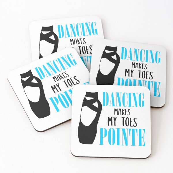 Aperçu de l'œuvre La danse rend mes orteils Pointe Blue Funny Ballet Pun Design créée et vendue par DPlumDesign.