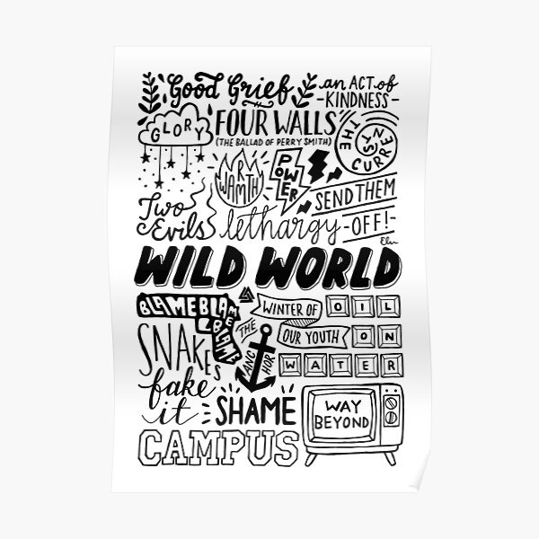 WILD WORLD - SONG TITLES (LIGHT) Poster