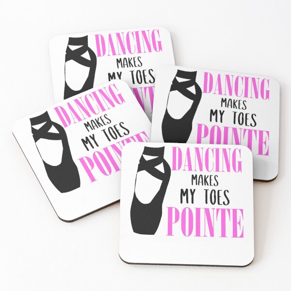 Aperçu de l'œuvre La danse fait mes orteils Pointe Pink Funny Ballet Pun Design créée et vendue par DPlumDesign.