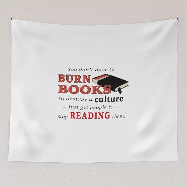 Item preview, Banned Books Fahrenheit 451 Ray Bradbury  designed and sold by BaggysBazaar.