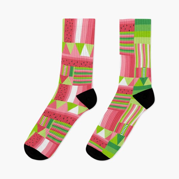 Item preview, Watermelon inspired medley of patterns designed and sold by suzzincolour.