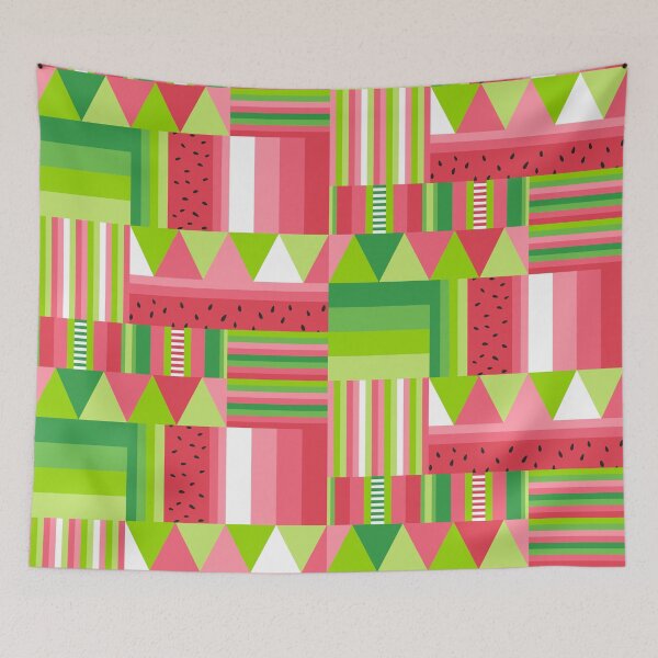 Item preview, Watermelon inspired medley of patterns designed and sold by suzzincolour.