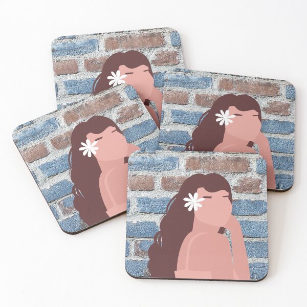 Item preview, Woman By The Rustic Blue Brick Wall  designed and sold by Printinee.