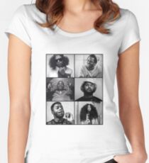 TDE - Kendrick, Ab-soul, Q, Jay Rock, Isaiah, SZA Women's Fitted Scoop T-Shirt