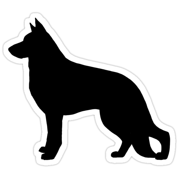 "German Shepherd Dog Silhouette(s)" Stickers by Jenn Inashvili | Redbubble