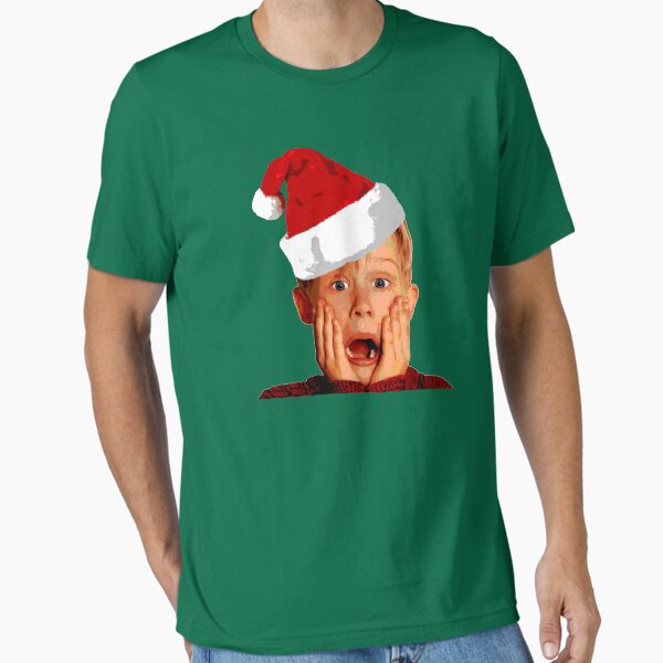 Item preview, Home Alone Santa Hat T-Shirt: Macaulay Culkin Christmas Holiday designed and sold by Essetino.